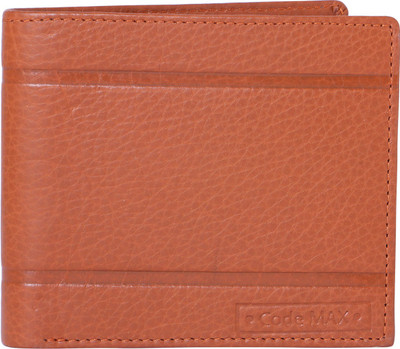 

Code Max Men Tan Genuine Leather Wallet(8 Card Slots)