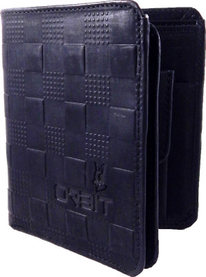 

Orbit Men Black Genuine Leather, Fabric Wallet(6 Card Slots)
