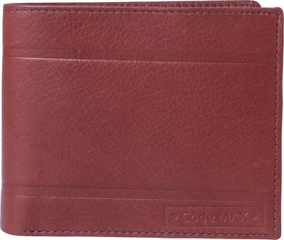 

Code Max Men Brown Genuine Leather Wallet(8 Card Slots)