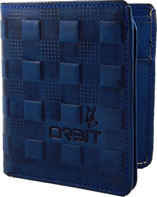 

Orbit Men Blue Genuine Leather, Fabric Wallet(6 Card Slots)