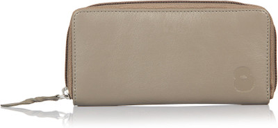 

Leather Zentrum Women Casual Beige Genuine Leather Wallet(7 Card Slots), Grey