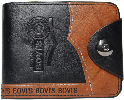 

Bovi's Men Black, Brown Genuine Leather Wallet(11 Card Slots)