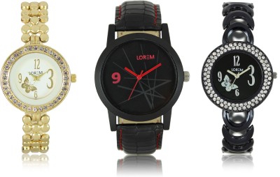 LOREM W06-8-201-203 New Stylish Best Designer Combo Hand Watch  - For Men & Women   Watches  (LOREM)