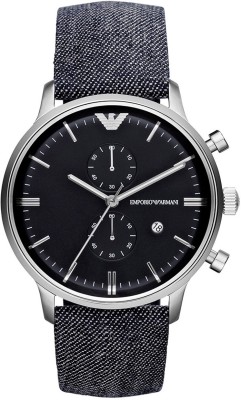 Emporio Armani AR1690i Retro Denim Strap Watch  - For Men   Watches  (Emporio Armani)