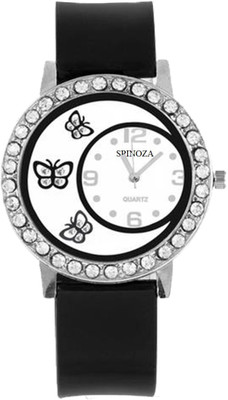 

KNACK black butterfly crystals studded beautiful and fancy women Watch - For Girls