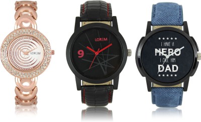 LOREM W06-7-8-202 New Stylish Best Designer Combo Hand Watch  - For Men & Women   Watches  (LOREM)