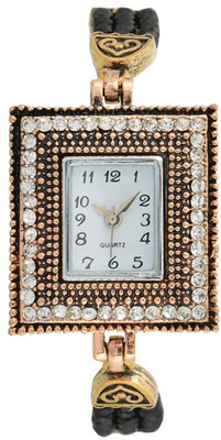 

AD GLOBAL Stylish And Attractive Square Dial Diamond Plated Watch - For Girls