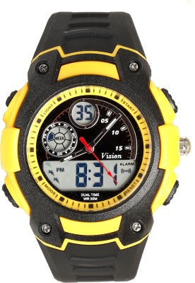 Vizion 8016057AD-3 Dual Time Alarm Watch Analog-Digital Watch  - For Men   Watches  (Vizion)