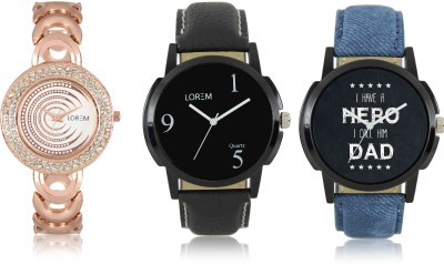 LOREM W06-6-7-202 New Stylish Best Designer Combo Hand Watch  - For Men & Women   Watches  (LOREM)