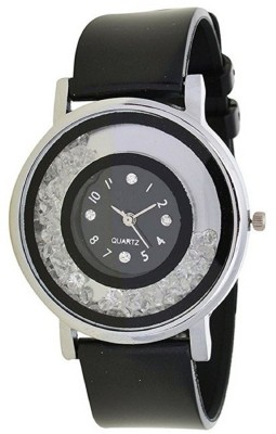 KNACK movable crystals in dial fancy and attractive black women Watch  - For Girls   Watches  (KNACK)