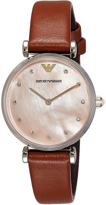 Emporio Armani AR1960i Retro Pink Mother of Pearl Dial Watch  - For Women   Watches  (Emporio Armani)
