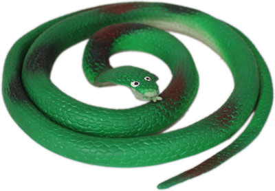 

Tootpado Realistic Rubber Snake Toy 34 Inch Long Cobra - Green (1a264) - Garden Props Prank Gag Gifts(Green)