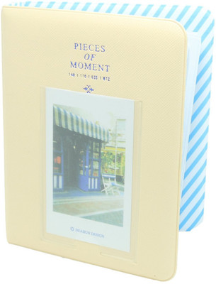 

Caiul 64 Pockets Photo Album for Mini Fuji Instax mini 9/8/7s/25/50/70/90 , Polaroid & Name Card Beige Album(Photo Size Supported: 2.1 in × 3.4 in, Fuji Mini film)