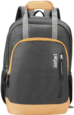 

Safari Rover 32.0 L Medium Laptop Backpack(Grey, Orange), Black