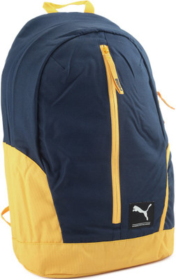 

Puma PUMA Zipper Backpack 26 L Laptop Backpack(Blue), Navy-orange