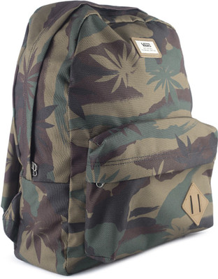 

Vans Old Skool II 22 L Backpack(Green, Multicolor), Peace leaf camo