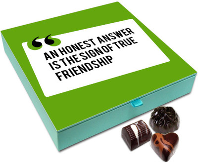 

Chocholik Friendship Gift - Friendship Involves Honest Answers Chocolate Box For Friends - 9 Pc Truffles(108 g)