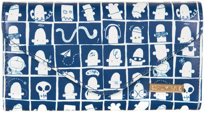 

Chumbak Casual Blue, White Clutch