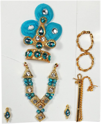 

CraftEra Necklace, Mukut(Crown), Krishna Shringaar Deity Ornament(krishna)