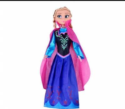 

PRIQ Frozen Anna Doll Blue and Pink(Multicolor)