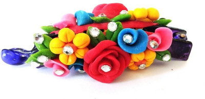 

Advance Hotline Handmade Artificial Jewellery Proceline Dough Work Banana Hair Clip /Proceline Dough / hair accesoseries /hair pins/wings /for women /girls by unique indian craft Banana Clip(Multicolor)