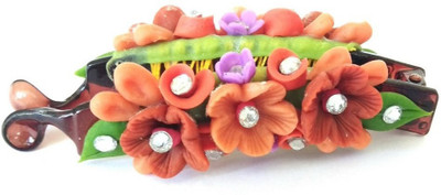 

Advance Hotline Handmade Artificial Jewellery Proceline Dough Work Banana Hair Clip /Proceline Dough / hair accesoseries /hair pins/wings /for women /girls by unique indian craft Banana Clip(Multicolor)