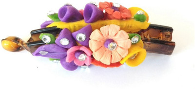 

Advance Hotline Handmade Artificial Jewellery Proceline Dough Work Banana Hair Clip /Proceline Dough / hair accesoseries /hair pins/wings /for women /girls by unique indian craft Banana Clip(Multicolor)