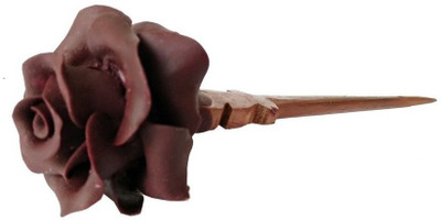 

Advance Hotline Handmade Artificial Jewelry Proceline Dough Rose Flower Juda Pin/Handmade Brown Wooden Juda Pin with Wooden/ Juda Pin Set For women girls hair accessories/for women /girls by unique indian craft Hair Pin(Multicolor)