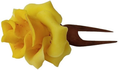 

Advance Hotline Handmade Artificial Jewelry Proceline Dough Rose Flower Juda Pin/Handmade Brown Wooden Juda Pin with Wooden/ Juda Pin Set For women girls hair accessories/for women /girls by unique indian craft Hair Pin(Multicolor)