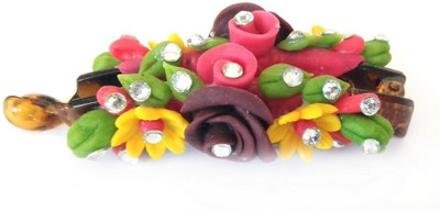 

Advance Hotline Handmade Artificial Jewellery Proceline Dough Work Banana Hair Clip /Proceline Dough / hair accesoseries /hair pins/wings /for women /girls by unique indian craft Banana Clip(Multicolor)