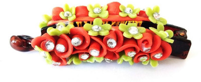 

Advance Hotline Handmade Artificial Jewellery Proceline Dough Work Banana Hair Clip /Proceline Dough / hair accesoseries /hair pins/wings /for women /girls by unique indian craft Banana Clip(Multicolor)