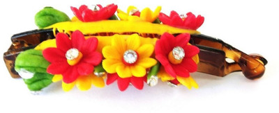 

Advance Hotline Handmade Artificial Jewellery Proceline Dough Work Banana Hair Clip /Proceline Dough / hair accesoseries /hair pins/wings /for women /girls by unique indian craft Banana Clip(Multicolor)