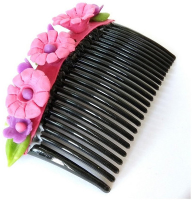 

Advance Hotline unique indian craft Hair Combpin/Multicolor Proceline Dough Hairpin comb / Girls Hair Accessories /Fashionable Indo Western Wedding Bridal Party Wear Hair Clip for kids /girls/women.Juda Accessories and Hair Decoration by unique indian cra