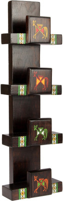 

Indikala Ethnic Wooden Hand Towel Holder (18 Inches Tall) Regular Organizer( )