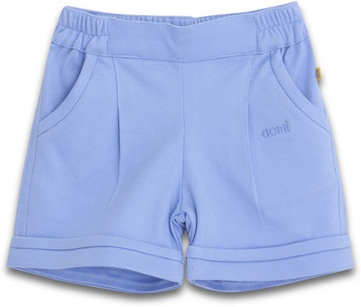 

Aomi Short For Girl's Casual Solid Cotton(Blue, Pack of 1