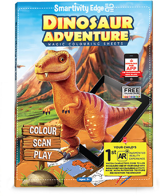 

Smartivity Dinosaur Adventure Colouring Sheets-Augmented Reality Games-Download Free app-Educational games-Gift for 3 4 5 6 yr olds(Multicolor)