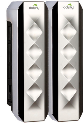 

Dolphy Set Of Two Exclusive Diamond Cut ABS 300 ml Soap Dispenser(Silver)