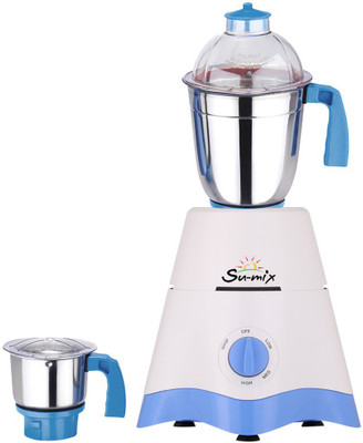

Su-Mix MG17-TA-STR-241 600 W Mixer Grinder(White, Blue, 2 Jars), Blue;white