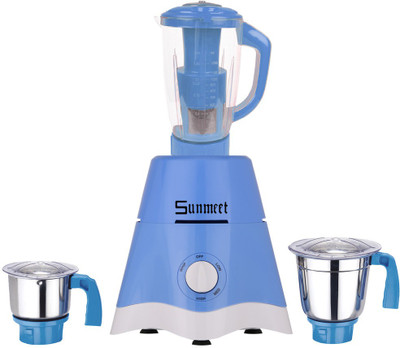 

Sunmeet MG17-TA-STR-207 600 W Juicer Mixer Grinder(Blue, 3 Jars)