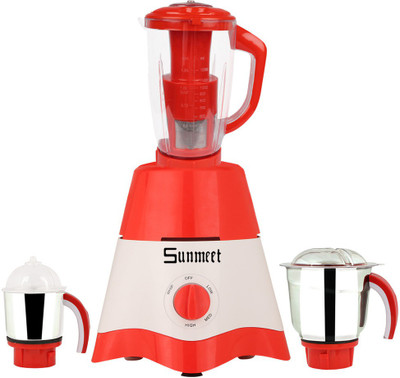 

Sunmeet MG17-TA-STR-47 600 W Juicer Mixer Grinder(Red, White, 3 Jars)