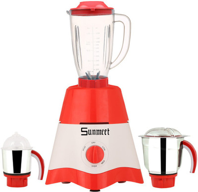 

Sunmeet MG17-TA-STR-57 600 W Juicer Mixer Grinder(Red, White, 3 Jars)