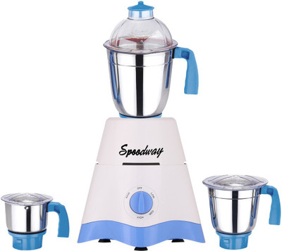 

Speedway MG17-TA-STR-272 600 W Mixer Grinder(White, Blue, 3 Jars), Blue;white