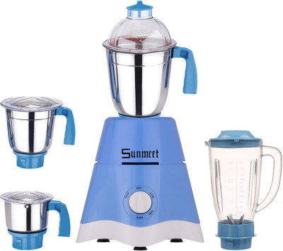 

Sunmeet MG17-TA-STR-237 600 W Juicer Mixer Grinder(Blue, 4 Jars)