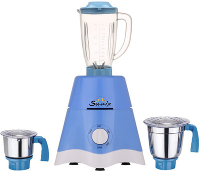 

Su-Mix MG17-TA-STR-211 600 W Juicer Mixer Grinder(Blue, 3 Jars)
