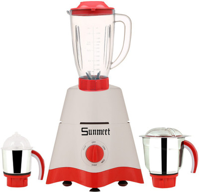 

Sunmeet MG17-TA-STR-137 600 W Juicer Mixer Grinder(White, 3 Jars)