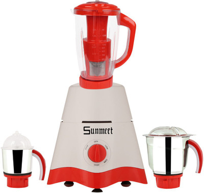 

Sunmeet MG17-TA-STR-127 600 W Juicer Mixer Grinder(White, 3 Jars)