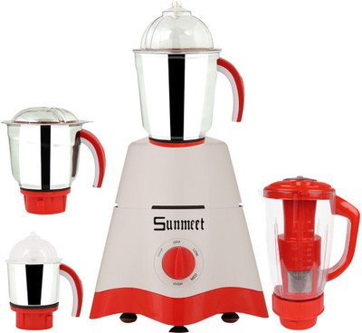 

Sunmeet MG17-TA-STR-147 600 W Juicer Mixer Grinder(White, 4 Jars)
