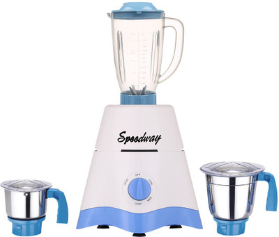 

Speedway MG17-TA-STR-292 600 W Juicer Mixer Grinder(White, Blue, 3 Jars), Blue;white