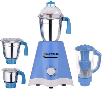 

Goldwinner MG17-TA-STR-226 600 W Juicer Mixer Grinder(Blue, 4 Jars)
