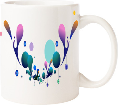 

Maison N Mode Flow Design Coffee Ceramic Mug(330 ml), Multicolor